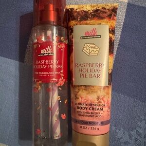 Raspberry Holiday Pie Bar